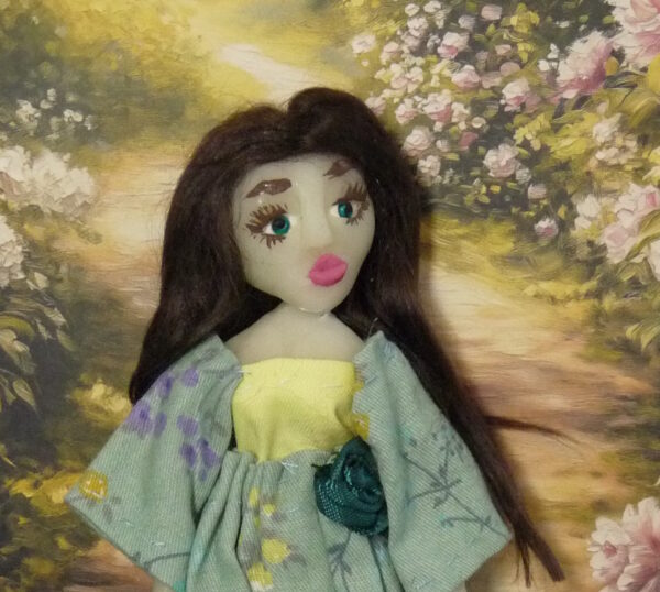 Karla - Doll with mint-green dress
