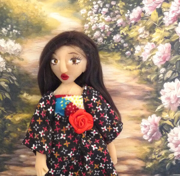 Mariana - Doll with black, red and white dress