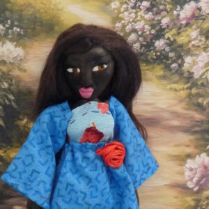 Terese - Doll with blue and red dress