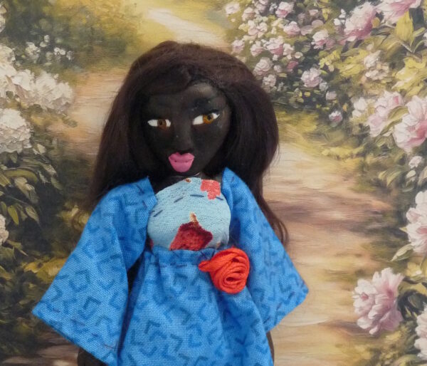 Terese - Doll with blue and red dress