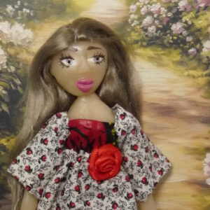 Tora - Doll with white and red dress