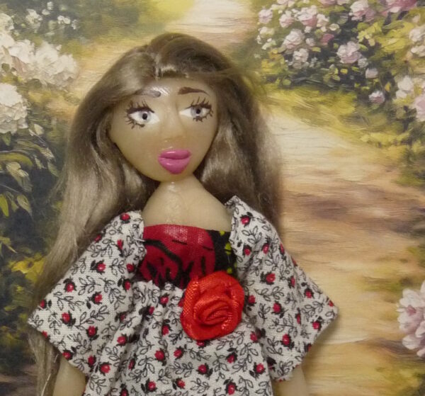 Tora - Doll with white and red dress
